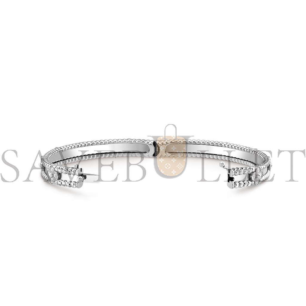 v*n cl*f arpels perlÉe sweet clovers bracelet, extra small model - white gold, Di*m*nd  vcarp6x800